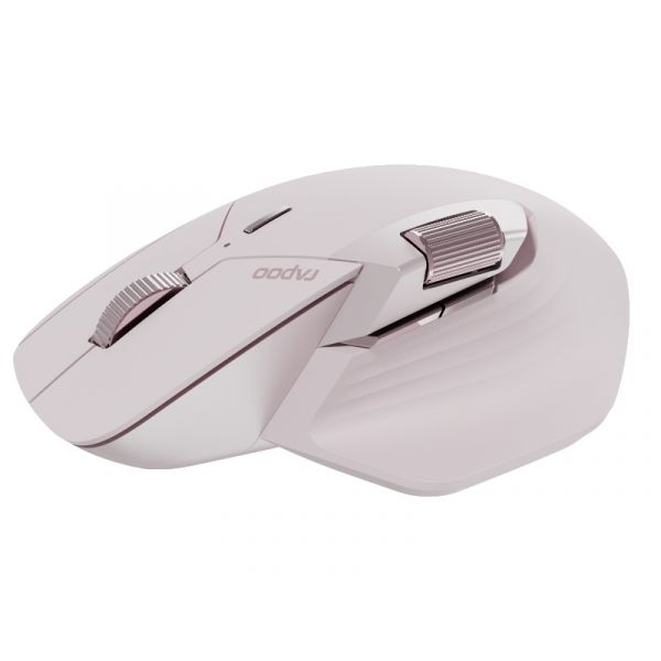 Rapoo MT760M Vezeték nélküli optikai egér, 2,4GHz + Bluetooth, pink (226041)